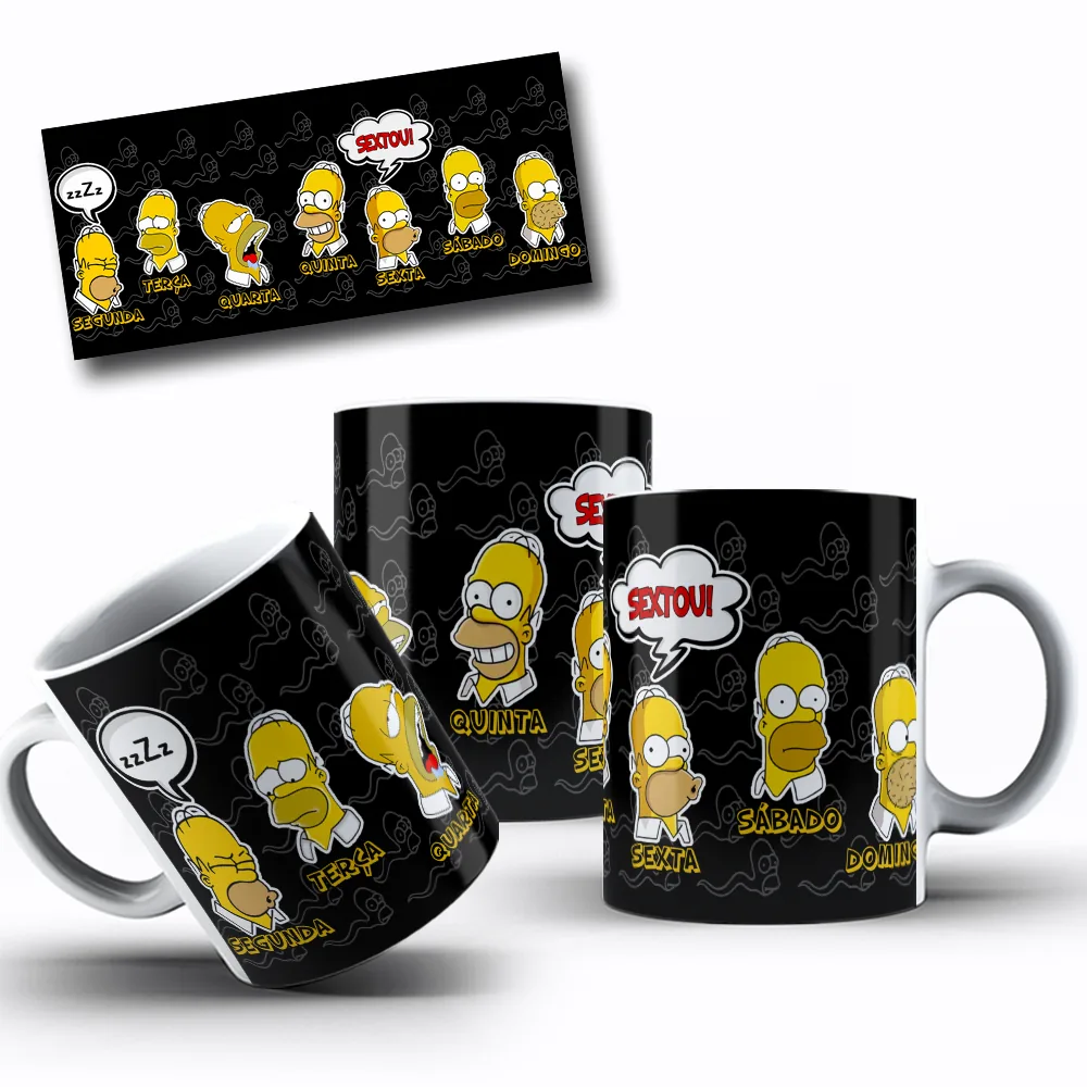 Prévia de caneca personalizada - Desenhos divertidos